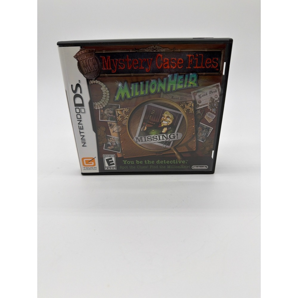 Mystery Case Files MillionHeir Nintendo DS CIB NTR-YFCE-USA Puzzle Game